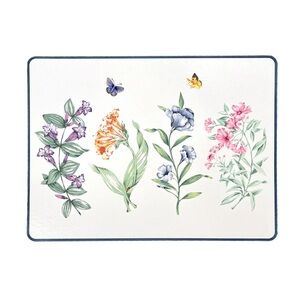 Lenox Pink Purple Butterfly Meadow Floral Cork Placemats - Set of 4  New